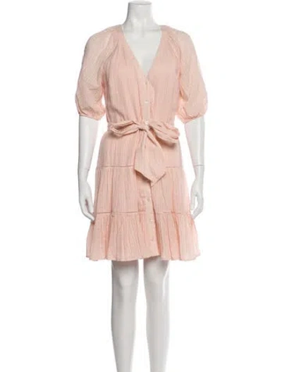 Pre-owned Veronica Beard V-neck Mini Dress In Pink