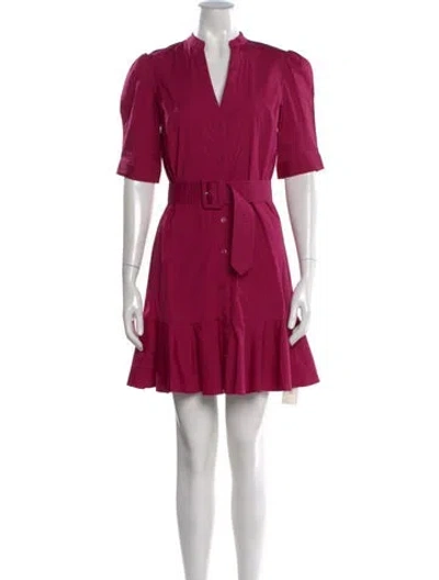 Pre-owned Veronica Beard V-neck Mini Dress In Pink