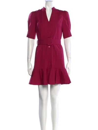 Pre-owned Veronica Beard V-neck Mini Dress In Pink
