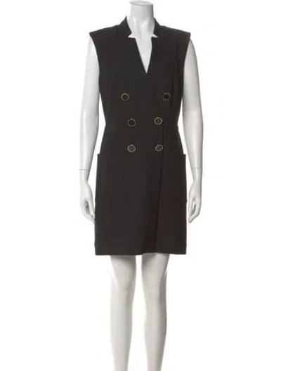 Pre-owned Veronica Beard V-neck Mini Dress W/ Tags In Black