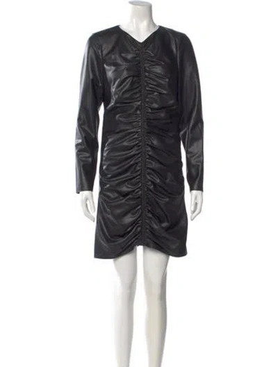Pre-owned Veronica Beard V-neck Mini Dress W/ Tags In Black