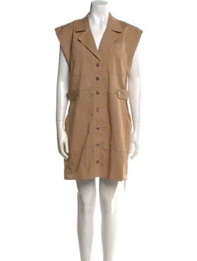 Pre-owned Veronica Beard V-neck Mini Dress W/ Tags In Brown