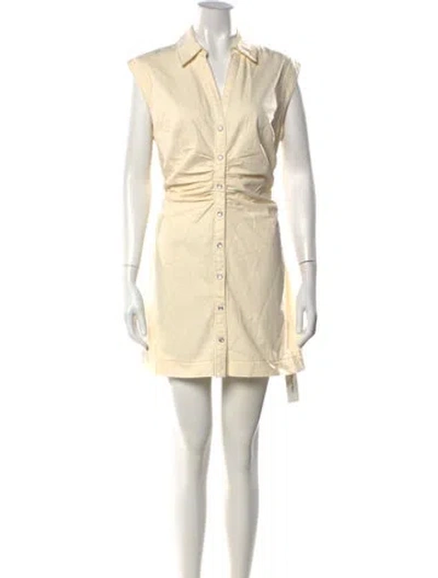 Pre-owned Veronica Beard V-neck Mini Dress W/ Tags In Neutrals