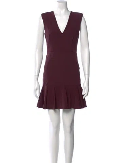 Pre-owned Veronica Beard V-neck Mini Dress W/ Tags In Purple
