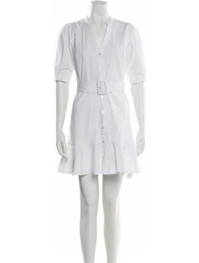 Pre-owned Veronica Beard V-neck Mini Dress In White