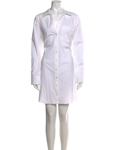 Pre-owned Veronica Beard V-neck Mini Dress In White