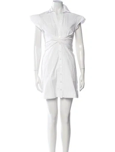 Pre-owned Veronica Beard V-neck Mini Dress In White