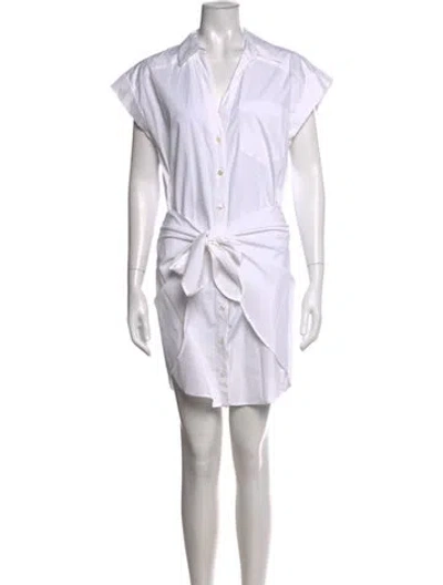 Pre-owned Veronica Beard V-neck Mini Dress In White