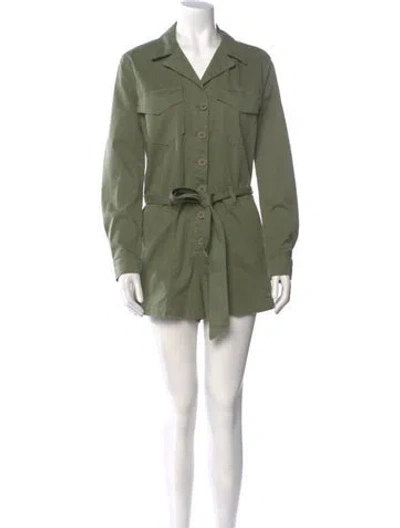 Pre-owned Veronica Beard V-neck Romper In Green