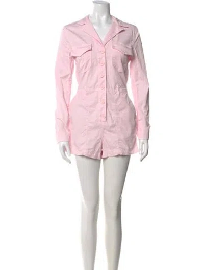 Pre-owned Veronica Beard V-neck Romper In Pink