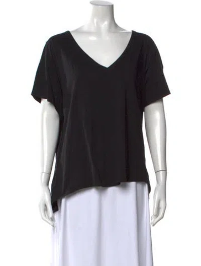 Pre-owned Veronica Beard V-neck Short Sleeve T-shirt In Black