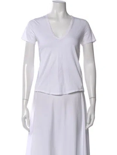 Pre-owned Veronica Beard V-neck Short Sleeve T-shirt In Neutral
