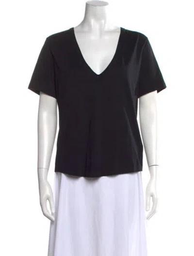 Pre-owned Veronica Beard V-neck Short Sleeve T-shirt W/ Tags In Black