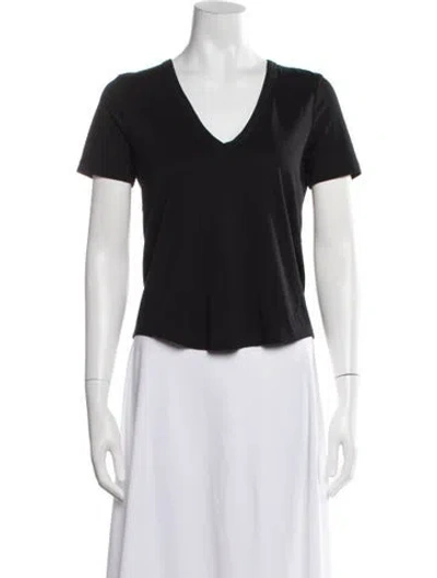 Pre-owned Veronica Beard V-neck Short Sleeve T-shirt W/ Tags In Black