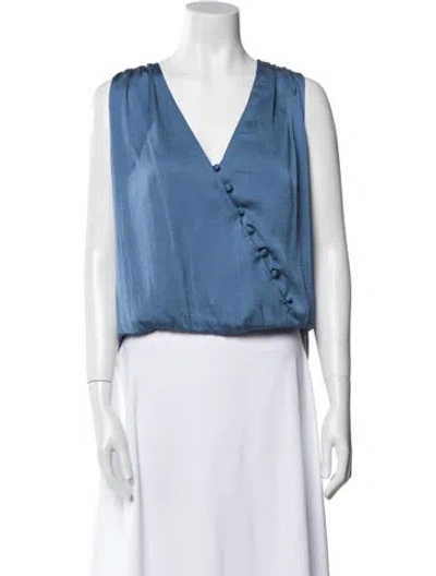 Pre-owned Veronica Beard V-neck Sleeveless Crop Top In Multi