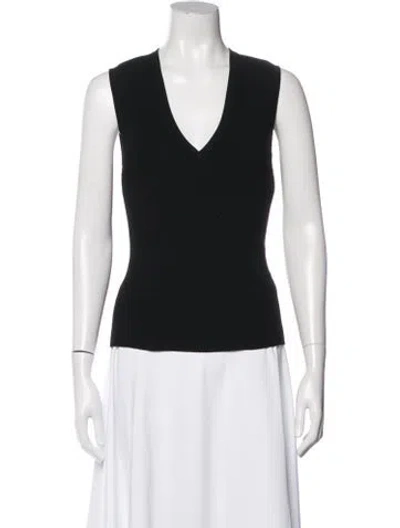 Pre-owned Veronica Beard V-neck Sleeveless Top W/ Tags In Black