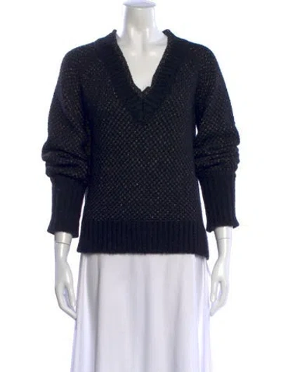 Pre-owned Veronica Beard V-neck Sweater In Black