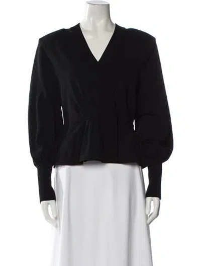 Pre-owned Veronica Beard V-neck Sweater In Black