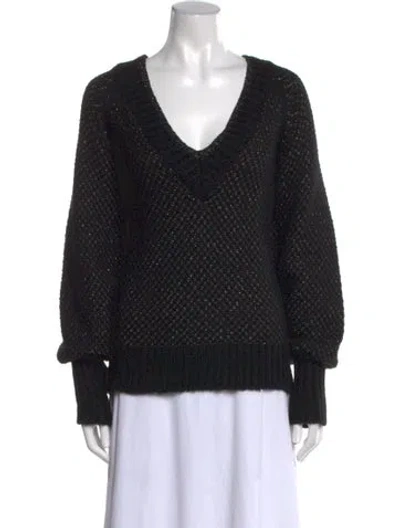 Pre-owned Veronica Beard V-neck Sweater In Black