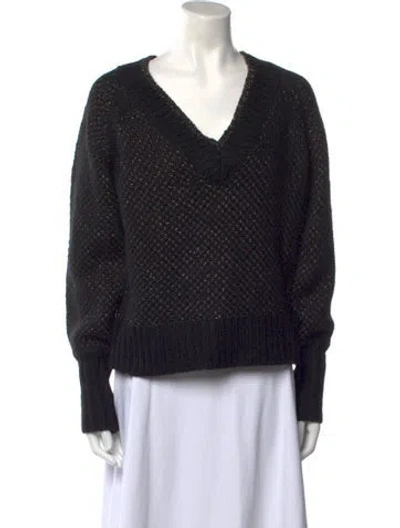 Pre-owned Veronica Beard V-neck Sweater In Black