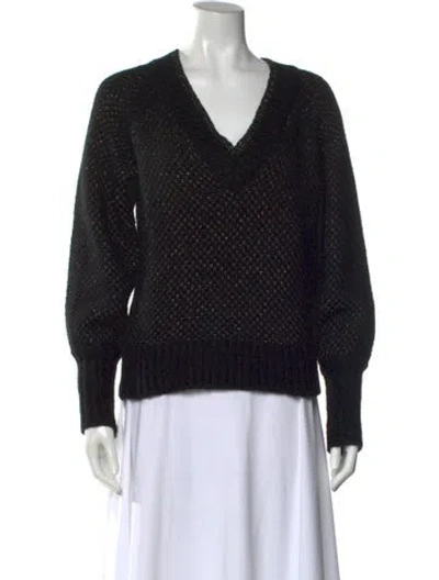Pre-owned Veronica Beard V-neck Sweater In Black