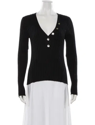 Pre-owned Veronica Beard V-neck Sweater In Black
