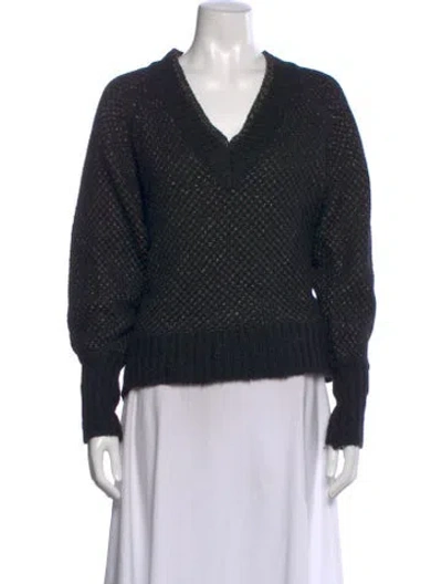 Pre-owned Veronica Beard V-neck Sweater In Black