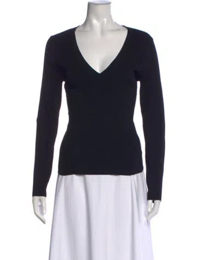 Pre-owned Veronica Beard V-neck Sweater In Black