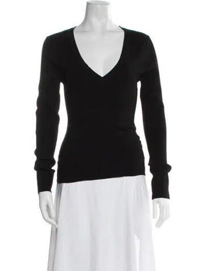 Pre-owned Veronica Beard V-neck Sweater In Black