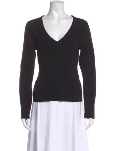 Pre-owned Veronica Beard V-neck Sweater In Black