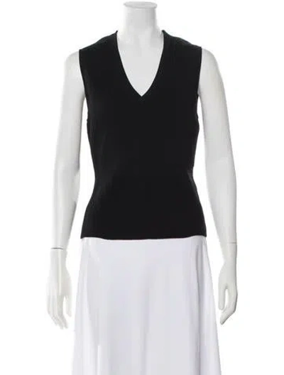 Pre-owned Veronica Beard V-neck Sweater In Black