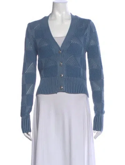 Pre-owned Veronica Beard V-neck Sweater In Blue