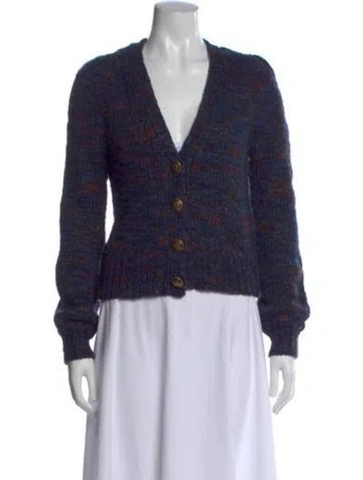 Pre-owned Veronica Beard V-neck Sweater In Blue