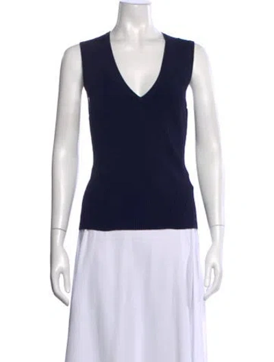 Pre-owned Veronica Beard V-neck Sweater In Blue
