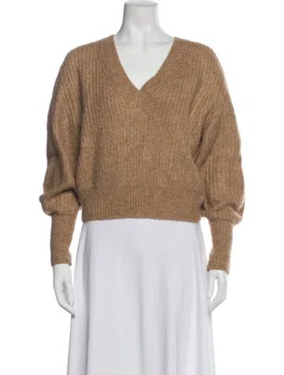 Pre-owned Veronica Beard V-neck Sweater In Brown