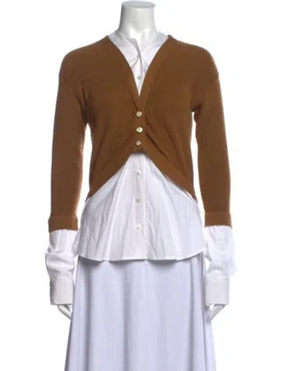 Pre-owned Veronica Beard V-neck Sweater In Brown