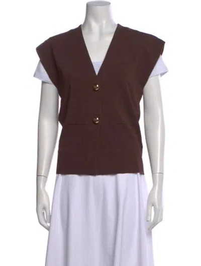 Pre-owned Veronica Beard V-neck Sweater In Brown