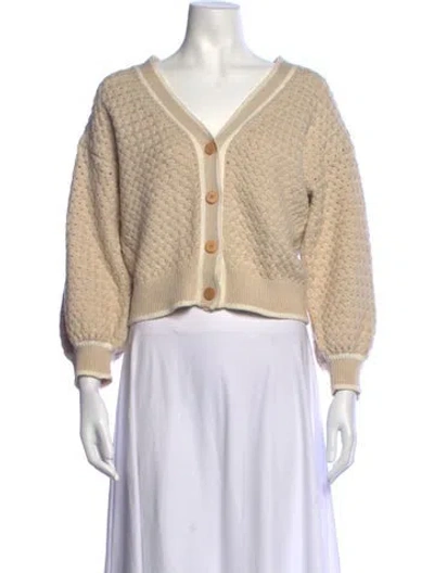 Pre-owned Veronica Beard V-neck Sweater In Brown