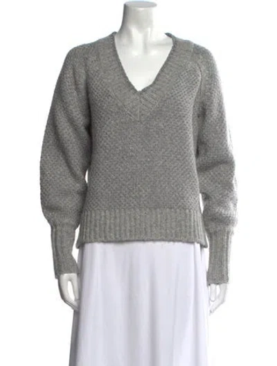 Pre-owned Veronica Beard V-neck Sweater In Gray