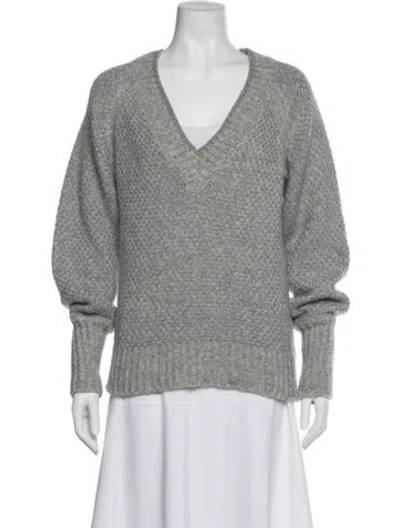 Pre-owned Veronica Beard V-neck Sweater In Gray