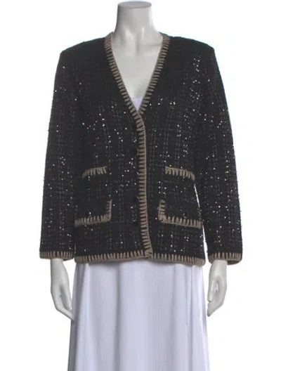Pre-owned Veronica Beard V-neck Sweater In Gray