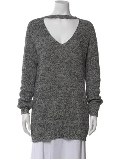Pre-owned Veronica Beard V-neck Sweater In Gray