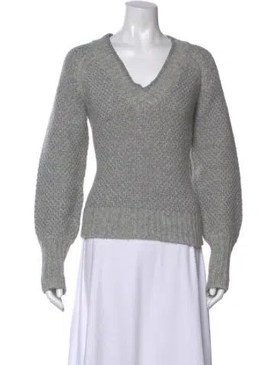 Pre-owned Veronica Beard V-neck Sweater In Gray