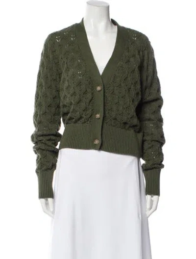 Pre-owned Veronica Beard V-neck Sweater In Green