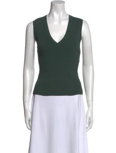 Pre-owned Veronica Beard V-neck Sweater In Green