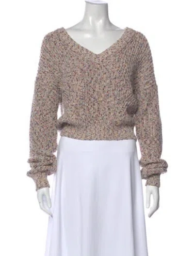 Pre-owned Veronica Beard V-neck Sweater In Neutral