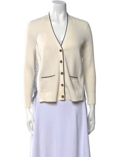 Pre-owned Veronica Beard V-neck Sweater In Neutral