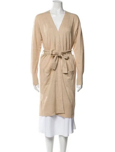 Pre-owned Veronica Beard V-neck Sweater In Neutral