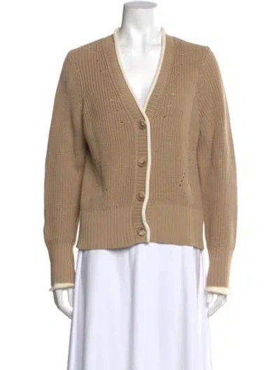 Pre-owned Veronica Beard V-neck Sweater In Neutral
