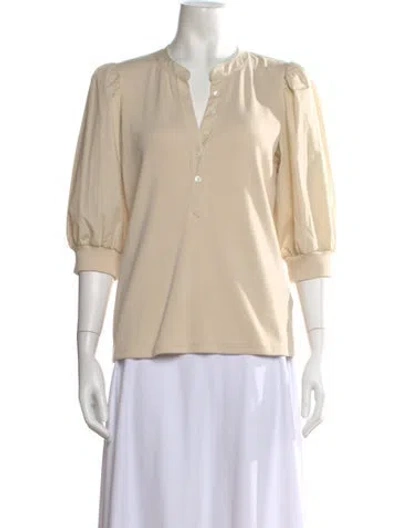 Pre-owned Veronica Beard V-neck Sweater In Neutral